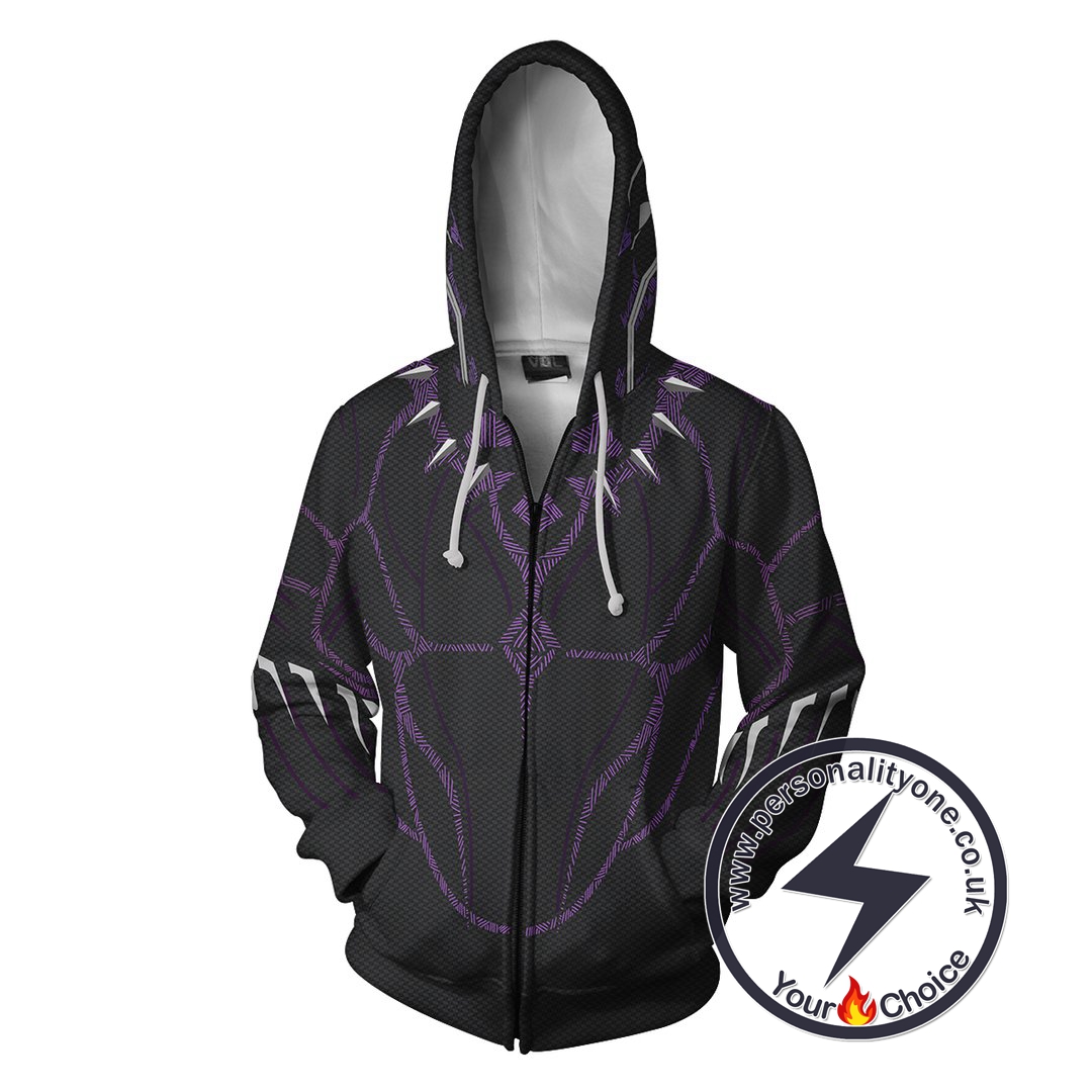 Black Panther Hoodie - Purple Jacket